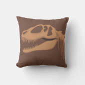 Dinosaur T-rex Skeleton Fossil Brown Kids Room Kissen (Vorderseite)