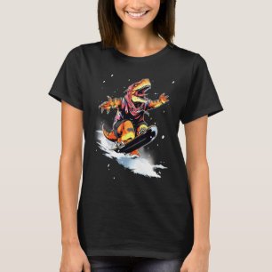 Dinosaur T-Rex Snowboard Snowboard Snowboarder Sie T-Shirt
