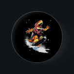 Dinosaur T-rex Snowboard Snowboard Snowboarder Win Button<br><div class="desc">Dinosaur T-rex Snowboard Snowboard Snowboarder Winter</div>