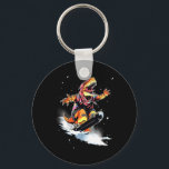 Dinosaur T-rex Snowboard Snowboard Snowboarder Win Schlüsselanhänger<br><div class="desc">Dinosaur T-rex Snowboard Snowboard Snowboarder Winter</div>