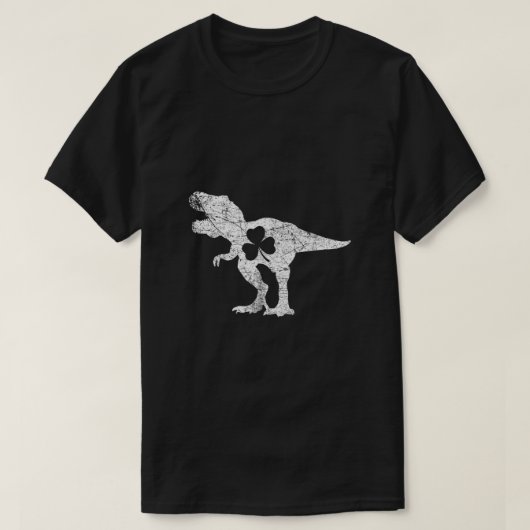 Dinosaur T Rex St Patricks Day Kleeblatt Erwachsen T-Shirt (Design vorne)