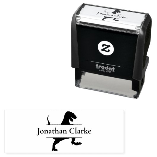 Dinosaur T Rex Stomp Briefmarke Permastempel (Beispiel)