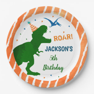 Dinosaur T-rex T Rex Birthday Party Paper Teller