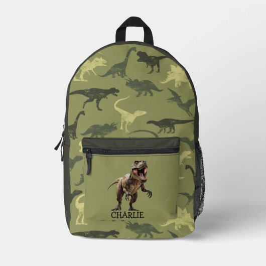 Dinosaur T Rex Thema gedruckter Rucksack (Vorderseite)