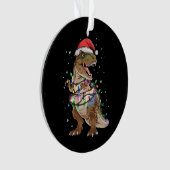 Dinosaur T-rex Tree Christmas Sweater Xmas Dino Ornament (Vorderseite)