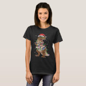 Dinosaur T-rex Tree Christmas Sweater Xmas Dino T-Shirt (Vorne ganz)