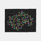 Dinosaur T-rex Tree Christmas Sweater Xmas Pet Din Fleecedecke (Vorderseite (Horizontal))