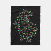 Dinosaur T-rex Tree Christmas Sweater Xmas Pet Din Fleecedecke (Vorderseite)