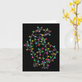 Dinosaur T-rex Tree Christmas Sweater Xmas Pet Din Karte (Gelbe Blume)