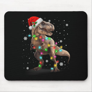 Dinosaur T-rex Tree Christmas Sweater Xmas Pet Din Mousepad