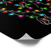 Dinosaur T-rex Tree Christmas Sweater Xmas Pet Din Poster (Ecke)