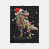 Dinosaur T-rex Tree Christmas Xmas Pet Dino Trex Fleecedecke (Vorderseite)