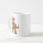 Dinosaur T Rex Tree Weihnachten Weihnachten Weihna Kaffeetasse (Vorderseite Links)