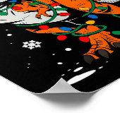 Dinosaur T Rex Tree Weihnachten Weihnachten Weihna Poster (Ecke)