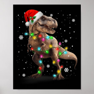 Dinosaur T-rex Trex Weihnachten Weihnachten Weihna Poster