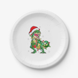 Dinosaur T Rex Trex Weihnachtsweih Weihnachtsweih Pappteller