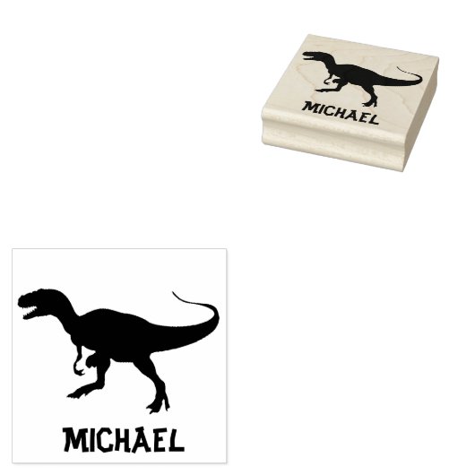 Dinosaur T-Rex Tyrannosaurus Personalisiert Gummistempel (Stempel)