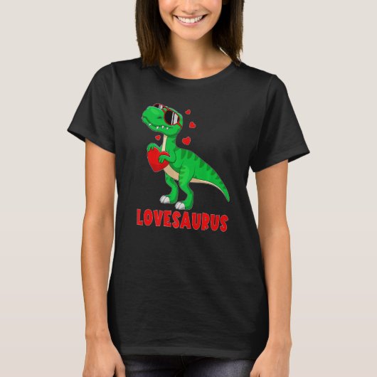 Dinosaur T Rex Valentines Day Boys Valentine Kids  T-Shirt (Vorderseite)