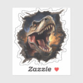 Dinosaur T-Rex Wall Breakout Die Cut Decal Aufkleber (Blatt)