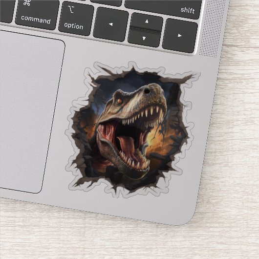 Dinosaur T-Rex Wall Breakout Die Cut Decal Aufkleber (Detail)