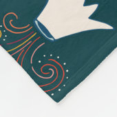 Dinosaur T-Rex: Weihnachten Neues Jahr. Fleecedecke (Ecke)