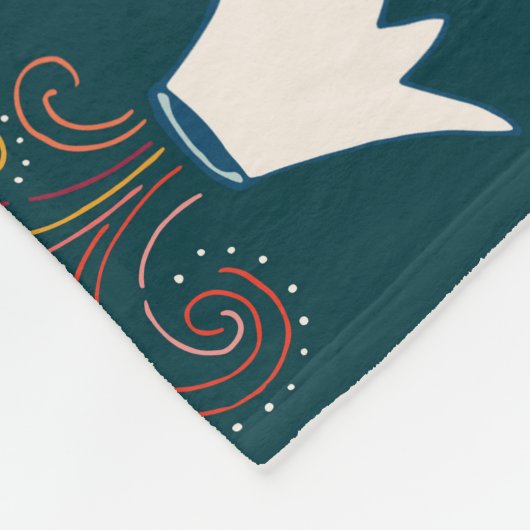 Dinosaur T-Rex: Weihnachten Neues Jahr. Fleecedecke (Ecke)