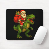 Dinosaur T Rex Weihnachten Santa Dinosaur Xmas Jun Mousepad (Mit Mouse)