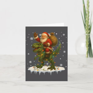 Dinosaur T Rex Weihnachten Santa Jungen Männer Mäd Karte