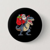 Dinosaur T Rex Weihnachtsjungs Männer Mädchen Weih Button (Vorderseite)