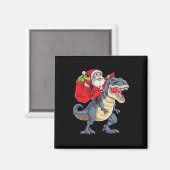 Dinosaur T Rex Weihnachtsjungs Männer Mädchen Weih Magnet (Vorderseite/Rückseite)
