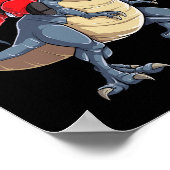 Dinosaur T Rex Weihnachtsjungs Männer Mädchen Weih Poster (Ecke)