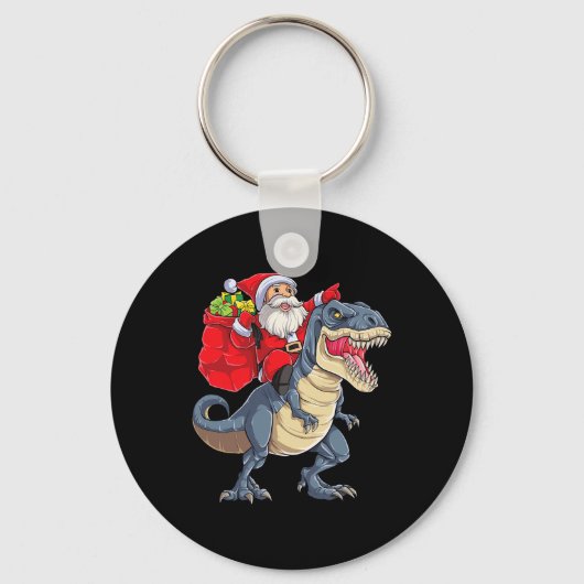 Dinosaur T Rex Weihnachtsjungs Männer Mädchen Weih Schlüsselanhänger (Vorderseite)