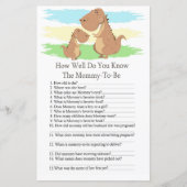 Dinosaur T-rex wie gut Sie wissen, Babydusche (Vorderseite)