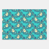 Dinosaur T-Rex Wrapping Paper Set Geschenkpapier Set (Vorderseite)