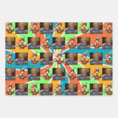 Dinosaur T-rex zum Thema Personalisierter Geburtst Geschenkpapier Set (Vorderseite)