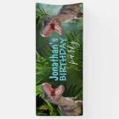Dinosaur T Rexs Boy Blue Banner (Vertikal)