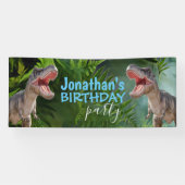 Dinosaur T Rexs Boy Blue Banner (Horizontal)