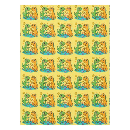 Dinosaur Tablecloth Tischdecke (Vorderseite)