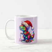 Dinosaur tangled up in fairy christms lights kaffeetasse (Links)