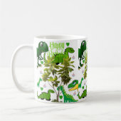 Dinosaur Tasse Glücklich Geburtstagsfeier Tasse (Links)