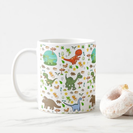 Dinosaur-Tasse Kaffeetasse (Mit Donut)