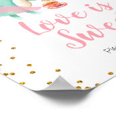 Dinosaur Tea Party Baby Dusche Liebe ist Sweet Poster (Ecke)