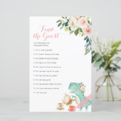 Dinosaur Tea Party Floral Finden Sie das Gastspiel (Stehend Vorderseite)