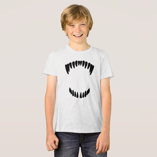 Dinosaur Teeth Tri-Blend Shirt (Vorderseite voll)