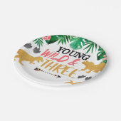 Dinosaur Teller der Dritten Geburtstagspartei (Schrägansicht)