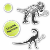 Dinosaur Tennis Sticker Set (Vorderseite)