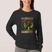 Dinosaur Thanksgiving Boys Turkey Saurus Dinosaur T-Shirt (Vorderseite)