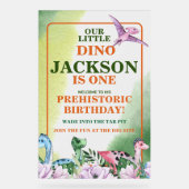 Dinosaur Thema 1. Geburtstag Acrylschild (Vorderseite)
