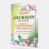 Dinosaur Thema 1. Geburtstag Acrylschild (Winkel)