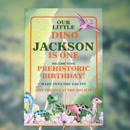 Dinosaur Thema 1. Geburtstag Acrylschild